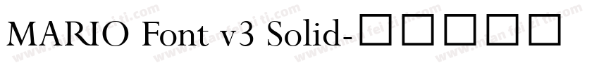 MARIO Font v3 Solid字体转换